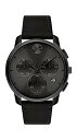 腕時計 モバード メンズ 【送料無料】Movado Men's Bold Thin Stainless Steel Swiss Quartz Watch with Leather Strap, Black, 21 (Model: 3600632)腕時計 モバード メンズ