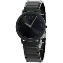 腕時計 モバード メンズ 【送料無料】Movado Men's 0606882 Analog Display Swiss Quartz Black Watch腕時計 モバード メンズ