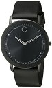 腕時計 モバード メンズ 【送料無料】Movado Men's 0606884 Analog Display Swiss Quartz Black Watch腕時計 モバード メンズ