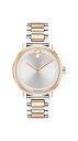 腕時計 モバード レディース 【送料無料】Movado Women's BOLD Sugar Dial 2-Tone Watch with a Flat Dot, Silver/Gold/Pink (3600504)腕時計 モバード レディース