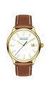腕時計 モバード レディース 【送料無料】Movado Women's Heritage Yellow Gold Watch with a Printed Index Dial, Brown/White (Model 3650033)腕時計 モバード レディース