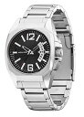 腕時計 ポリス メンズ PL-12897JS/02M 【送料無料】Police Men's PL-12897JS/02M Interstate Black Dial Stainless Steel Watch腕時計 ポリス メンズ PL-12897JS/02M