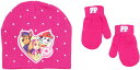 パウパトロール アメリカ直輸入 子供服 キッズ ファッション 【送料無料】Nickelodeon Paw Patrol Toddler Girls Beanie Hat and Mittens Set (Hot Pink Stars)パウパトロール アメリカ直輸入 子供服 キッズ ファッション