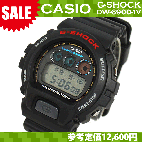 CASIO G-SHOCK Gショック カシオ ジーショック 海外モデル メンズ 腕時計 海外モデル DW-6900-1V ブラック 人気の定番三つ目クラッシャーモデル　スポーツやレジャーにもおすすめ！※送料別　