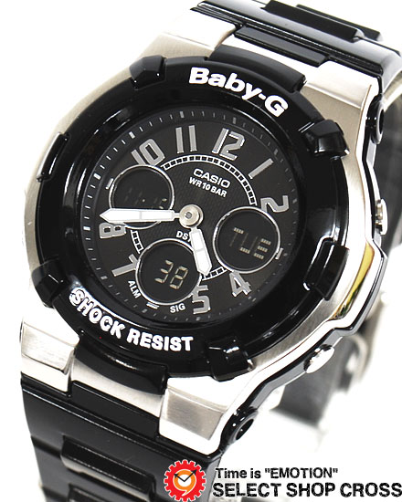 ベビーG カシオ Baby-G CASIO アナデジ レディース 腕時計 海外モデル BGA-110-1B2DR ブラック×シルバー 