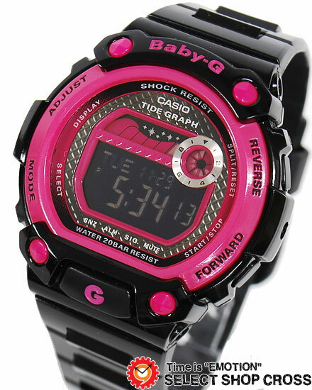 カシオ ベビーG BLX-100-1DR G-LIDE Gライド Baby-G CASIO レディース 腕時計 ブラック×ピンク 海外モデル  