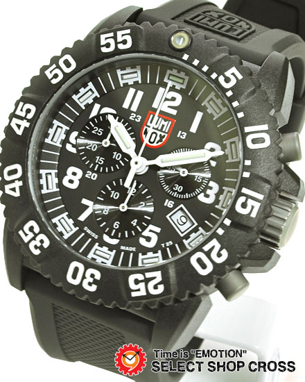 ルミノックス LUMINOX メンズ 腕時計 US Navy SEALs カラーマーク クロノグラフ 3081 ホワイト 白×ブラック 黒  ルミノックス 人気のカラーマーク メンズモデル！！