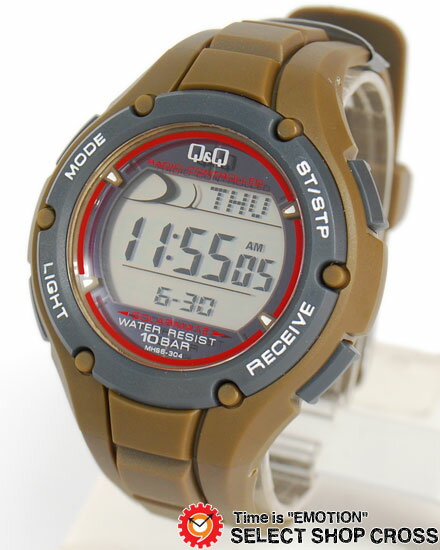 【SALE】シチズン CITIZEN Q&Q ソーラー 電波 メンズ 腕時計 デジタル MHS6-304 ブラウン 　※送料無料対象外