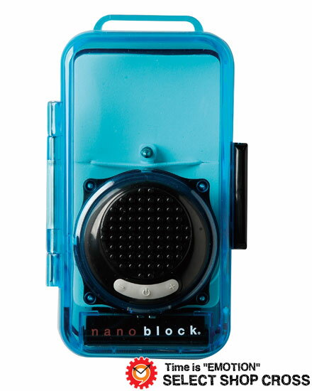 【SALE】 ナノブロック nanoblock デコれる防沫スピーカー おまけ人形付き nba-0881bk ブラック×ブルー ※送料無料対象外