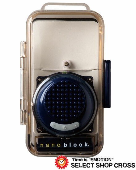 【SALE】 ナノブロック nanoblock デコれる防沫スピーカー おまけ人形付き NBA-0881BL ブルー×クリア ※送料無料対象外