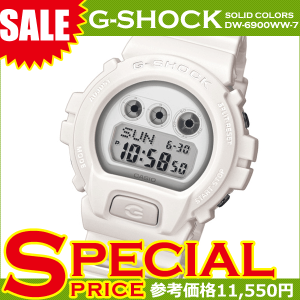 Gショック G-SHOCK カシオ CASIO メンズ 腕時計 デジタル Solid Colors ソリッドカラーズ DW-6900WW-7DR ホワイト 白 海外モデル G-SHOCK メンズ 腕時計 Solid Colors デジタル DW-6900WW-7DR 白