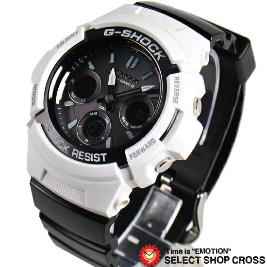 G-SHOCK CASIO カシオ Gショック 電波 ソーラー メンズ　腕時計 White and Black Series　AWG-M100GW-7ADR ホワイト×ブラックカシオ Gショック 電波 ソーラー 腕時計 AWG-M100GW-7ADR 白