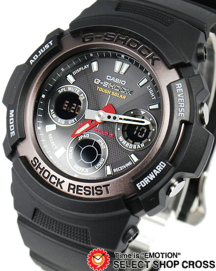 カシオ CASIO G-SHOCK Gショック ジーショック 腕時計 メンズ カシオ電波時計 タフソーラー TheG COMBINATION AWG-101-1AER ブラック★ 