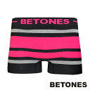 BETONES ビトーンズ ボクサーパンツ/アンダーウェア/インナーウェア メンズ ボーダー柄 BREATH BLACK ブレス ブラック BB001 PINK ピンク BB001-7-PK 【あす楽】
