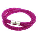 スワロフスキー SWAROVSKI スターダスト 2重巻き レディース ブレスレット 5102547 フューシャ