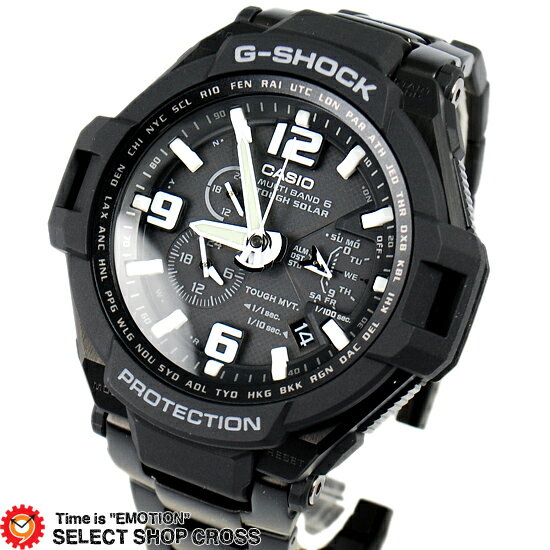 腕時計 Gショック G-SHOCK CASIO カシオ 電波 ソーラー メンズ メタルベルト スカイコックピット GW-4000D-1ADR ブラック 黒 海外モデル  G-SHOCK スカイコックピット 電波 ソーラー 腕時計 リストウォッチ GW-4000D-1ADR 黒