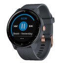 ガーミン GARMIN vivoactive3 Music Granite Blue RoseGold スマートウォッチ 腕時計 ブルー ローズゴールド GAR-010-01985-43 0753759218287