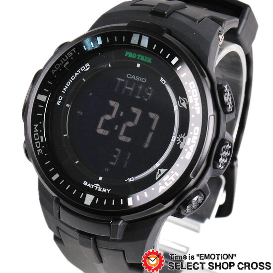 CASIO カシオ PRO TREK プロトレック メンズ 腕時計 電波ソーラー デジタル PRW-3000-1AER ブラック 海外モデル カシオ PRO TREK 腕時計 電波 ソーラー PRW-3000-1AER 黒