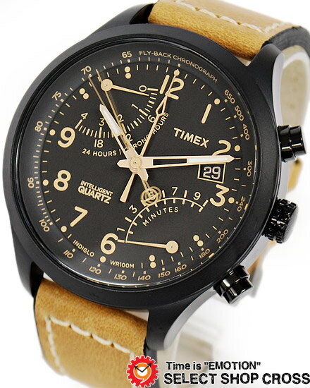 タイメックス TIMEX メンズ 腕時計 インテリジェント クォーツレーシングフライバック アナログ t2n700 ブラック/ブラウン 正規品