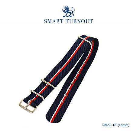 【SALE】 SMART TURNOUT ウォッチストラップ NATOタイプ腕時計替えベルト Royal Navy (18mm) RN-55-18 ※送料無料対象外