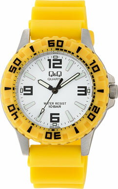 【SALE】 CITIZEN シチズン Q&Q CBM ユニセックス 腕時計 W360-334 イエロー ※送料無料対象外【楽ギフ_包装】【あす楽】【SALE】Q&Q　シンプル且つ高品質！！