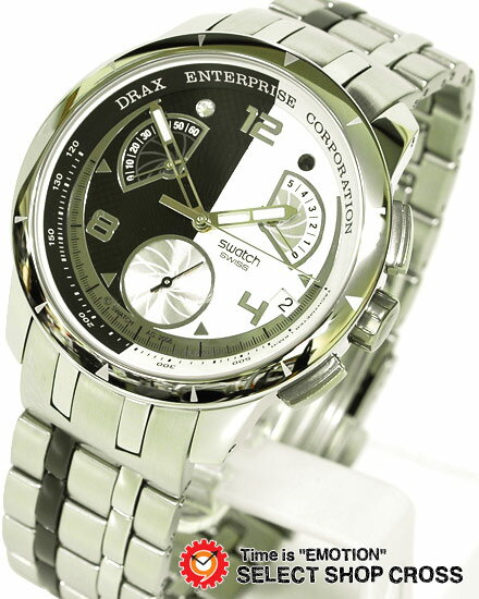 SWATCH スウォッチ 腕時計 メンズ 「007 VILLAIN COLLECTION Hugo Drax」 ムーンレイカー YRS410G ホワイト×ブラック 