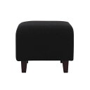 【単品】足置き(オットマン)【LeJOY スタンダードタイプ】 ジェットブラック 脚:角錐/ナチュラル 【リジョイ】:20色から選べる!カバーリングソファ