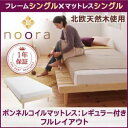 ベッド シングル【Noora】【ボンネルコイルマットレス:レギュラー付き:シングル:フルレイアウト】 ホワイト 北欧デザインベッド【Noora】ノーラ【代引不可】