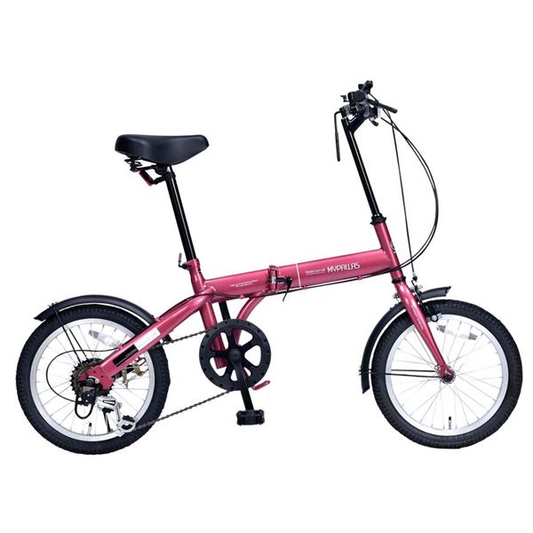 MYPALLAS（マイパラス） 6段変速付コンパクト自転車 折畳16・6SP M-103-RO ルージュ【代引不可】の画像