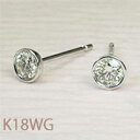 一粒 ダイヤモンド ピアス 一粒ダイヤ ダイヤモンドピアス レディースファッション K18WG 0.2ct 「4pe0410w」 【送料無料】 *