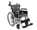 【送料無料】忘れ騎士2 (自動ブレーキシステム付車いす) (BM22-42SB-M/WDS2 A3_紺チェック)【カワムラサイクル】 W1265【02P06Aug16】