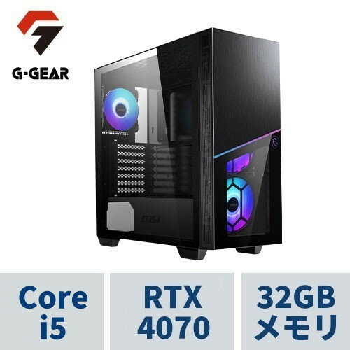 G-GEAR Powered by MSI ( <strong>Core</strong><strong>i5</strong>-<strong>14600K</strong>F / 32GBメモリ / GeForce RTX4070 / 1TB SSD(M.2 NVMe Gen4) / Windows11 HOME) GM5J-B234BN/A/CP1