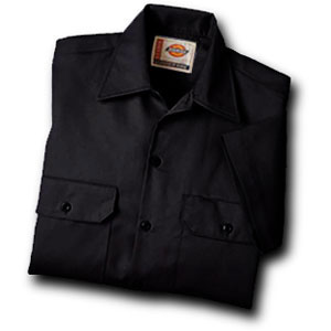 【USA】【円高還元価格】【半袖】【6色入荷】DICKIES（ディッキーズ）SHORT SLEEVE WORK SHIRT 【BLACK】ワークシャツ ショートスリーブ ブラック