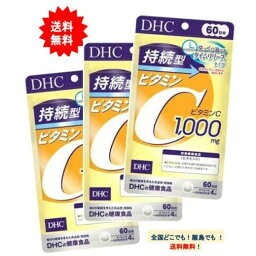 <strong>DHC</strong> <strong>持続型</strong> <strong>ビタミンC</strong> 1000mg <strong>60日分</strong> (240粒) × 3個セット 【送料無料】