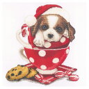 刺繍キット Oben オーベン 1005 Christmas St.Bernard dog 【メール便可】クロスステッチ キット