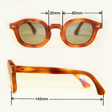 MOVITRA Sunglasses LIGHT HAVANA WITH GREEN LENSES モビトラ サングラス べっ甲柄 ツヤだし グリーンレンズ ウェリントン型 UVカット ユニセックス 男女兼用