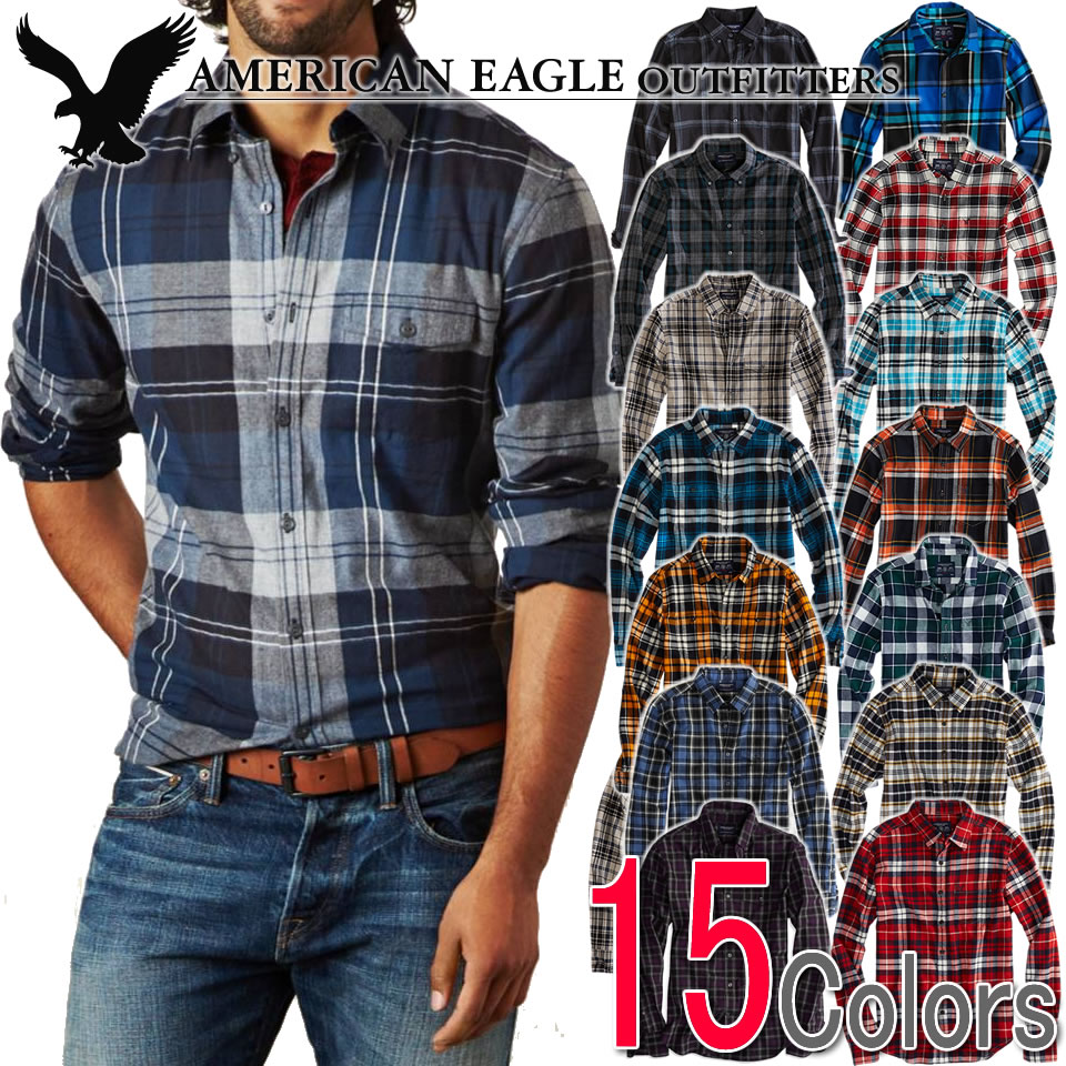 アメリカンイーグル メンズ フランネルシャツ AE EPIC FLANNEL SHIRT (15色)(S,M,L,XL),アメカジ,シャツ,長袖,メンズ,ビンテージ,ネルシャツ(100％本物,正規品,直営店買付け,メンズ,大きいサイズ,新作,アメカジ)(フランネルシャツ)(ネルシャツ)(アメカジ)