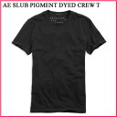 43OFF!2010ǯտAmerican Eagle(ȾµT)(ᥫ)(XS,S,M,L,XL)ꥫ󥤡  ȾµT AE SLUB PIGMENT DYED CREW T ֥å(1164-2117)