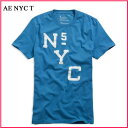 58OFF!2010ǯAmerican Eagle(ȾµT)(ᥫ)(XS,S,M,L,XL)ꥫ󥤡  ȾµT AE NYC T ֥롼Х֡(0161-2987)