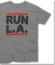 16%OFF!2010年春新作!【Local Celebrity】(半袖Tシャツ)(アメカジ)(S,M,L)ローカルセレブリティー メンズ 半袖Tシャツ RUN L.A. T-Shirt ヘザーグレー