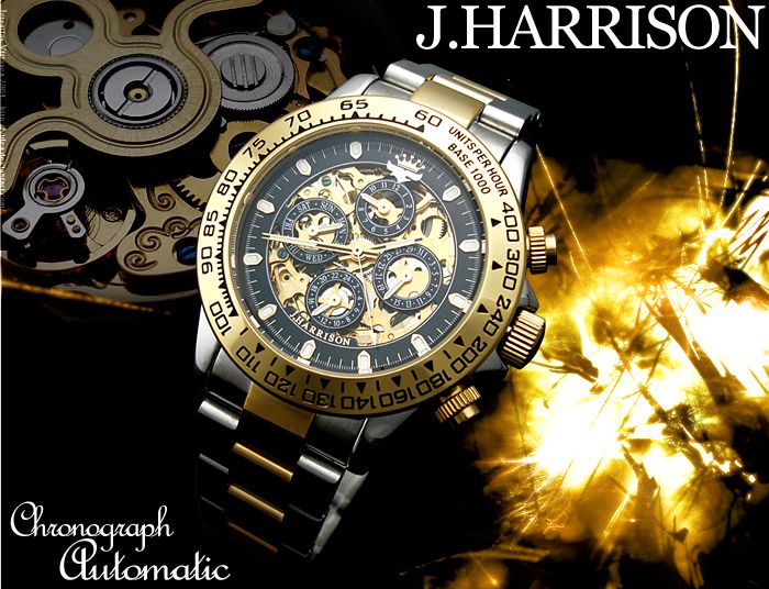 【J.HARRISON】究極のフォルムとクロノメーターが重なった両面スケルトン自動巻き腕時計【送料無料】【円高還元】【メンズ】【ジョン・ハリソン】【通販】【smtb-tk】