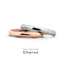 【多角度で輝く美】【ラッピング無料】 指輪 リング ◆Charon◆ ステンレス リング サージカルステンレスリング 316L サージカルステンレス レディース メンズ デザインリング プレゼント シルバー ゴールド ピンクゴールド