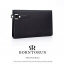 セカンドバッグ【送料無料】BORNTORUN ボントラン イタリア製カーボンレザー パンチングデザイン メンズ 本革 本皮 牛皮 牛革 レザー 革 軽量 人気 ブランド 定番 デザイン パンチング かばん カバン 鞄 バッグ