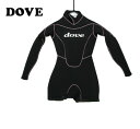 DOVE ダブ レディース ウェットスーツ ロンスリ 長袖 ロングスリーブ スプリング LONG SLEEVE SPRING DS-3AL BACK ZIP :ALLBLACK x PINK STITCH