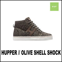 HUF スニーカー ハフ HUPPER ハッパー メンズ :OLIVE/SHELL/SHOCKの画像