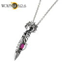 メンズ シルバー ネックレス WOLFMAN B.R.S【ウルフマンB.R.S】ウルフ フェザー ストーン 狼 羽/10P13Dec15