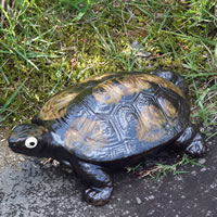 信楽焼 和風 おしゃれ 8号福亀おきもの長寿・金運にご利益あり 陶器かめ置き物 カメ 縁起物 しがらき 庭 置物　ok-0060