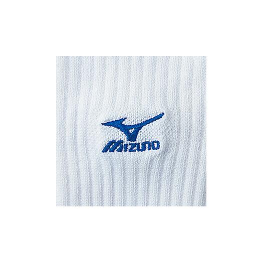 【在庫処分】ミズノ ソックス（21-25／バレーボール） ホワイト×R.ブルー Mizuno 59UF912 22 バレーボール ソックスの画像