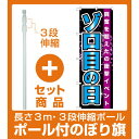 【セット商品】3m・3段伸縮のぼりポール(竿)付 のぼり旗 ゾロ目の日 (GNB-1763)