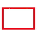 区画標識 文字無 300×450×2mm 仕様:赤枠 (安全標識・表示プレート/置場・区画表示看板)